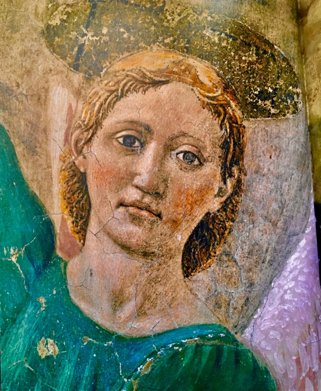 image of angel in green robe